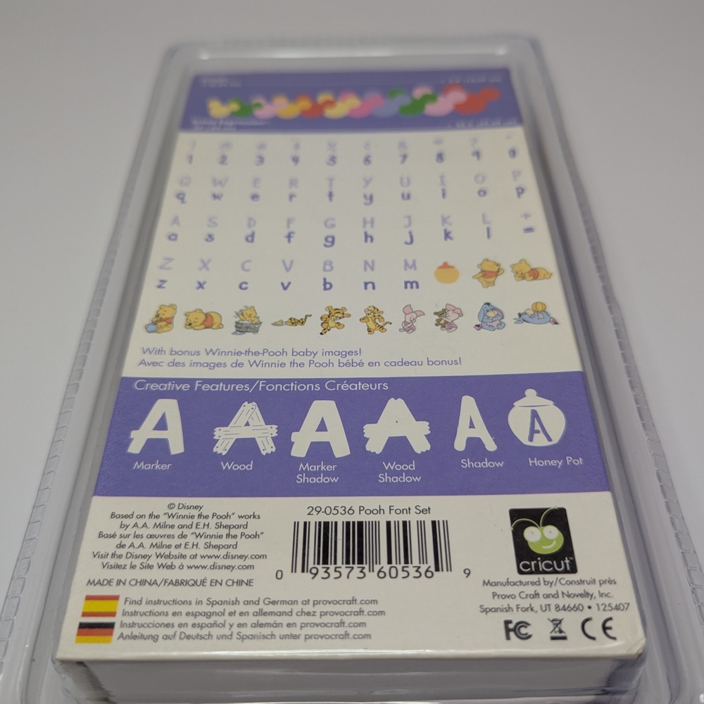 Cricut Disney Winnie The Pooh Font Vintage Cartridge - Picture 3 of 4